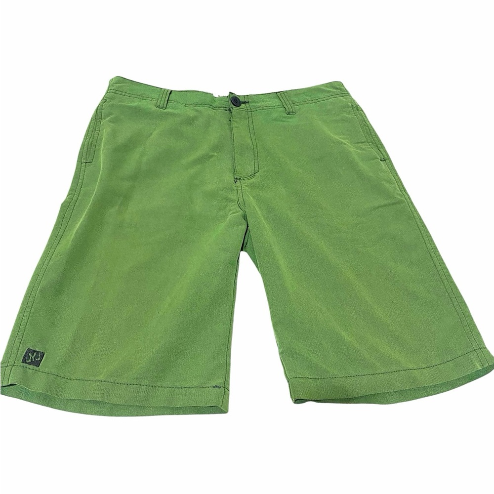 Micros Forest Green Men's Flat Front Shorts